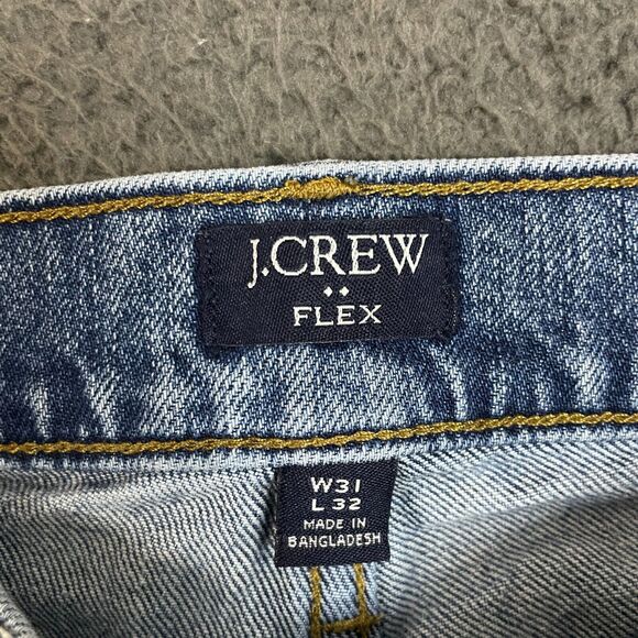 J Crew Jeans Mens 31x32 Blue Athletic Slim Fit Light Wash Stretch Denim Casual - Picture 3 of 13